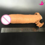 Capa Peniana Extensora Realista com estimulador de clitóris