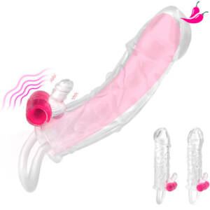 Capa peniana Titan com estimulador de Clitóris