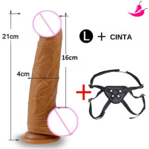 Cinta com Pênis Bullety Realista Disponível em 3 Tamanhos