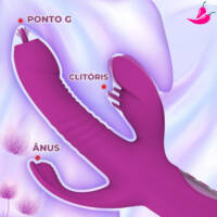 Dominatrix - Vibrador Tripla Estimulação com Aquecimento