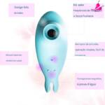 Vibrador Estimulador e Sugador de Clitóris - Dibe Little Blue