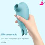 Vibrador Estimulador e Sugador de Clitóris - Dibe Little Blue