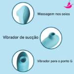 Vibrador Estimulador e Sugador de Clitóris - Dibe Little Blue