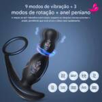 Massageador de Próstata Rotativo 3 em 1