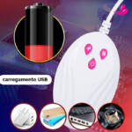 Pênis Vibrador Vai e Vem com Aquecimento 7 Modos