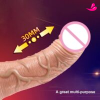 Pênis Vibrador Vai e Vem com Aquecimento 7 Modos