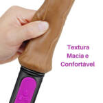 Consolo Realístico Vibratório com 10 Níveis de Velocidade e Aquecimento - Soft Dick