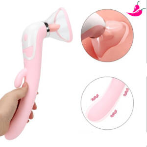 Vibrador De Ponto G E Sugador De Clitóris Com Língua, Simulador De Sexo Oral - Delirium Suck