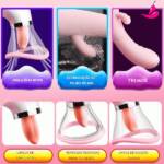 Vibrador De Ponto G E Sugador De Clitóris Com Língua, Simulador De Sexo Oral - Delirium Suck