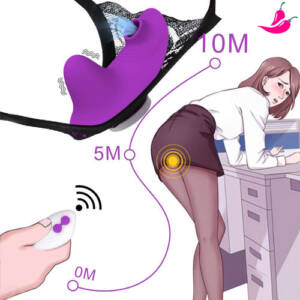 Mini Vibrador de Calcinha com Vibrações, Sugador de Clitóris & Controle Remoto a Distância