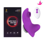 Mini Vibrador de Calcinha com Vibrações, Sugador de Clitóris & Controle Remoto a Distância