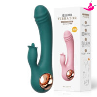 Vibrador Feminino Rabbit com Estimulação de Ponto G e Língua Vibratória - Orion