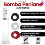 Bomba Elétrica Peniana - 3 Anéis de Silicone - Pênis Pump
