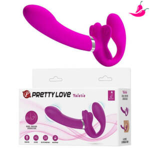 Vibrador Strapless com Dupla Usabilidade e 12 Modos Vibrativos - Valerie Pretty Love