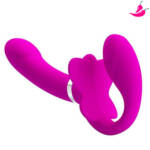 Vibrador Strapless com Dupla Usabilidade e 12 Modos Vibrativos - Valerie Pretty Love