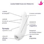 Satisfyer Curvy 1+ - Estimulador Clitoriano com 11 Intensidades de Pulsação e Vibração e Controle via APP