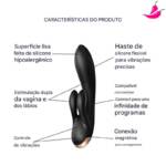Satisfyer Double Flex - Vibrador Ponto G com Estimulador de Clitoris e Controle via APP