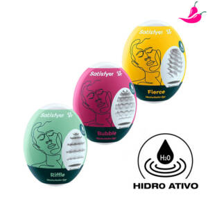 Conjunto de ovos de masturbação, 3 peças - Riffle, Bubble, Fierce