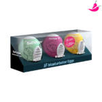 Conjunto de ovos de masturbação, 3 peças - Riffle, Bubble, Fierce