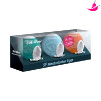 Conjunto de ovos de masturbação, 3 peças - Naughty, Savage, Crunchy