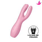 Satisfyer Threesome 3 -  Estimulador de Clitóris com 12 Modos de Vibração à Prova D’Água