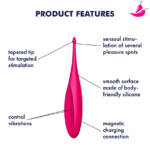 Satisfyer Twirling Fun - Vibrador para Estimulo Coporal e Clitoriano à Prova D’Água