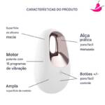Satisfyer White Temptation - Estimulador de Clitóris com 10 Modos de Vibração e 5 Intensidades à Prova D’Água