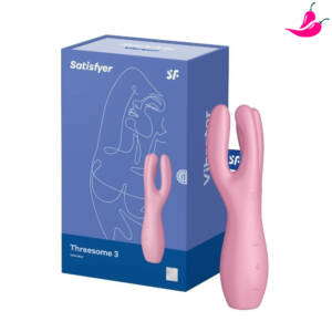 Satisfyer Threesome 3 -  Estimulador de Clitóris com 12 Modos de Vibração à Prova D’Água