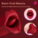 Masturbador Vibra Morde e Suga Boca de Mel II
