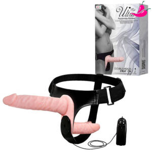 Baile Ultra Double Heads  - Cinta com Pênis Duplo em Cyber e com Vibrador