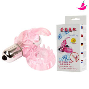 Anel Peniano Rabbit com 10 Vibrações em Jelly