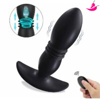 Plug Anal com Vibrador e Vai e Vem - Controle à Distância