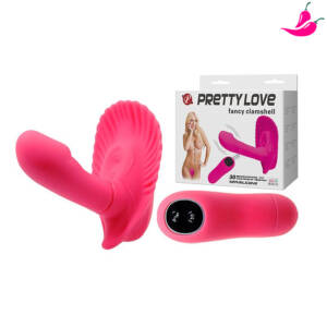 Fancy ClamShell - Vibrador e Estimulador Controle Remoto Sem Fio