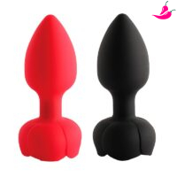 Plug anal com Led em silicone com vibrador e Controle Remoto