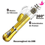 Vibrador Rabbit Recarregável - Cromado