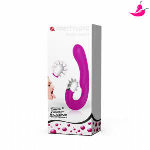 Mágic Tongue Vibrador Ponto G e Estimulador de Clitóris - Pretty love