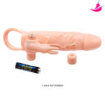 Capa Peniana com Alça e Estimulador de Clitóris - 10 Modos de Vibração