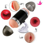 Masturbador Vagina e Ânus com Ventosa