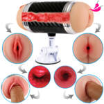 Masturbador Vagina e Ânus com Ventosa