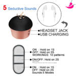 Masturbador Vagina com Vibrador - 10 Modos de Vibração