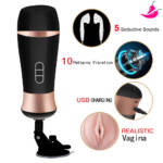 Masturbador Vagina com Vibrador - 10 Modos de Vibração