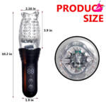 Masturbador Rotativo com Vibrador - Movimento Vai e Vem