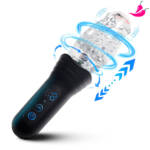 Masturbador Rotativo com Vibrador - Movimento Vai e Vem