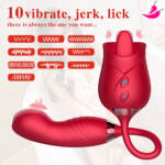 Vibrador Duplo - Vibrador com Língua Erótica e Bullet