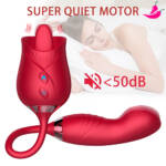 Vibrador Duplo - Vibrador com Língua Erótica e Bullet