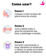 Anel Peniano com Vibrador - Formato de Borboleta