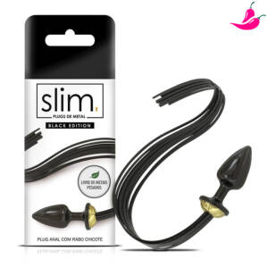 Plugue Anal de Metal com Chicote - 40cm
