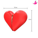 Vibrador Duplo Coração com Língua Estimuladora e Ondas de Pressão