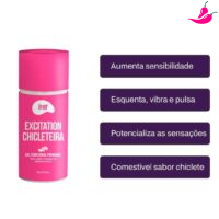 Gel Excitation Chicleteira - Potencializador de Orgasmo Feminino Beijável