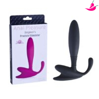 Estimulador de Próstata Duplo em Silicone ( Preto)